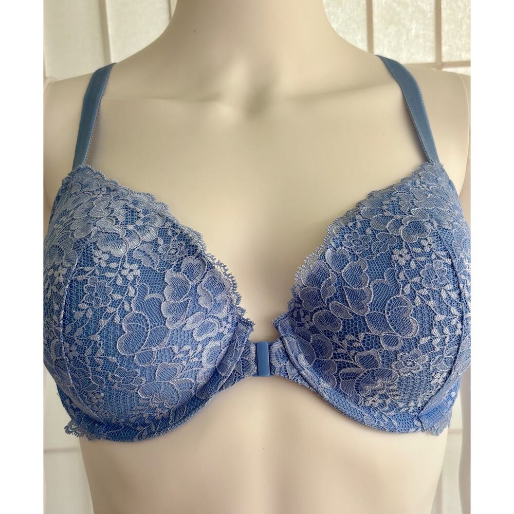 Victoria’s Secret Dream Angels Demi Lace Racerback Bra 34DD Front Close Padded